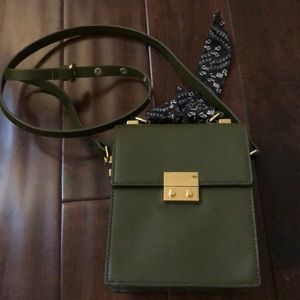 Zara green purse